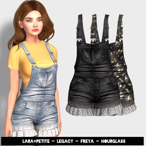 (fd) Cutiepie Overalls - Black (LARA + PETITE, HOURGLASS, FREYA & LEGACY)