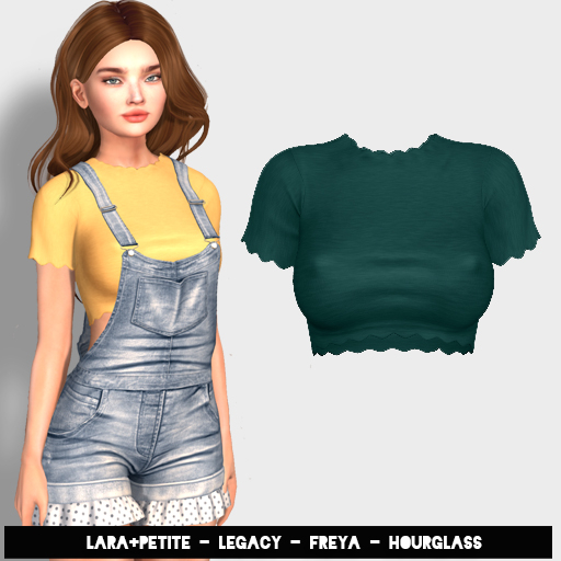 (fd) Cutiepie Crop - Teal (LARA + PETITE, HOURGLASS, FREYA & LEGACY)