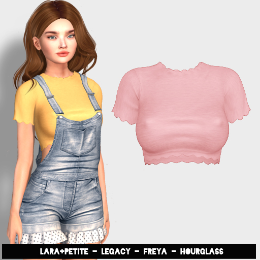 (fd) Cutiepie Crop - Pink (LARA + PETITE, HOURGLASS, FREYA & LEGACY)