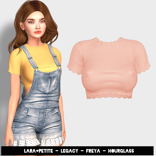 (fd) Cutiepie Crop - Peach (LARA + PETITE, HOURGLASS, FREYA & LEGACY)