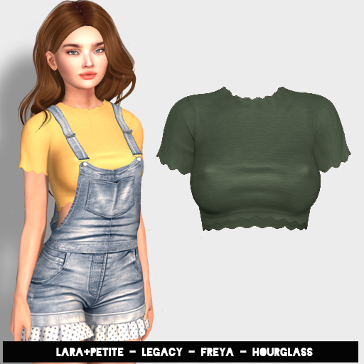(fd) Cutiepie Crop - Olive (LARA + PETITE, HOURGLASS, FREYA & LEGACY)