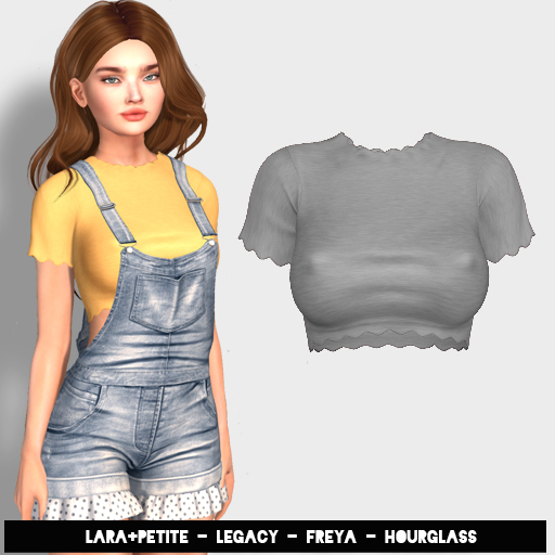 (fd) Cutiepie Crop - Grey (LARA + PETITE, HOURGLASS, FREYA & LEGACY)