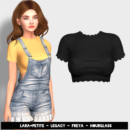(fd) Cutiepie Crop - Black (LARA + PETITE, HOURGLASS, FREYA & LEGACY)