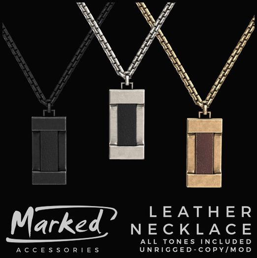 MARKED - Leather Pendant Necklace