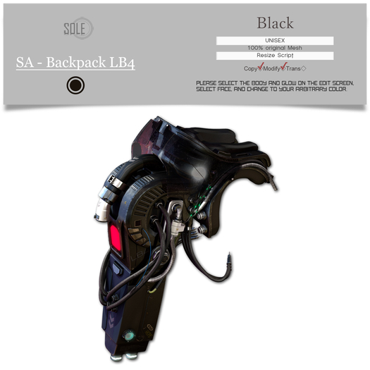 :::SOLE::: SA - Backpack LB4 (Black)
