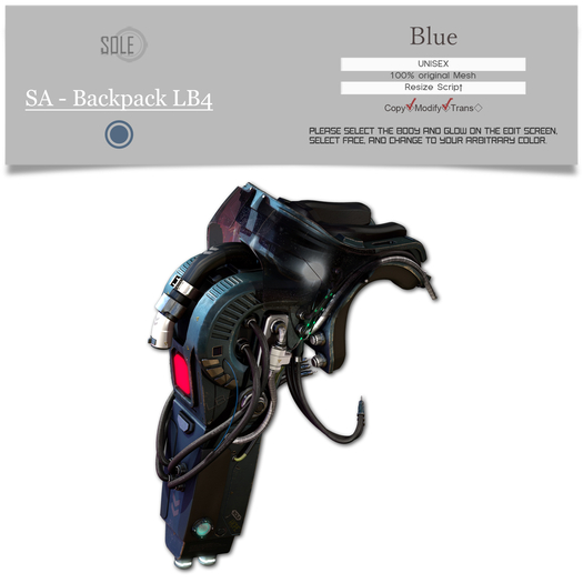 :::SOLE::: SA - Backpack LB4 (Blue)