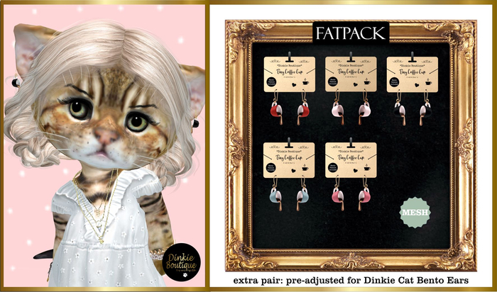 *DB* DINKIES TINY COFFEE CUP EARRINGS* Fatpack