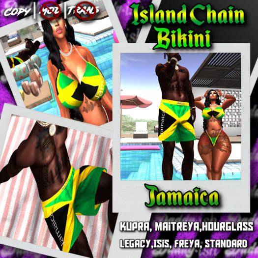 !Daddyish Island Chained Bikini - JAMAICA
