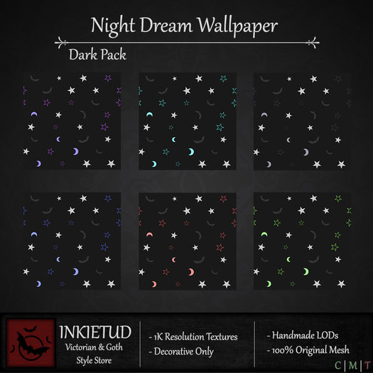 [INKIETUD] Night Dream Wallpaper - Dark (Boxed)
