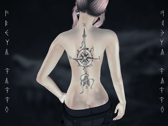 Freya Tattoo BOM - Compass back