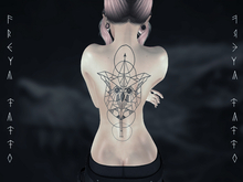Freya Tattoo BOM - geometric owls back