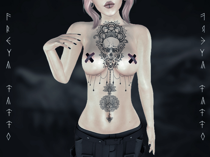 Freya Tattoo BOM - belly skull
