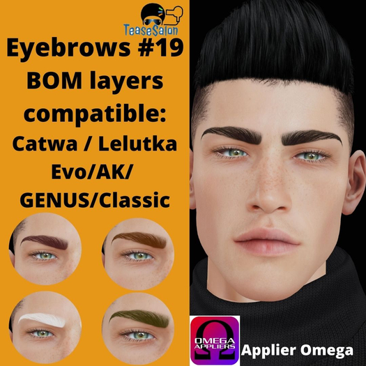 #TS# Eyebrows #19 BOM - Lel Evo/Catwa HD Pro/ Classic