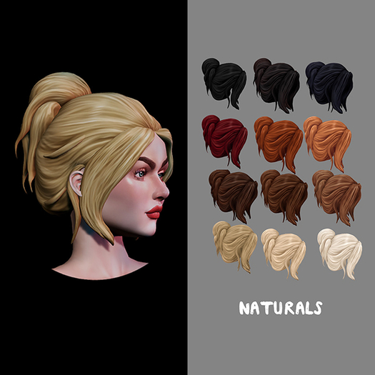 (NO) Bedhead Bun - Natural Colors