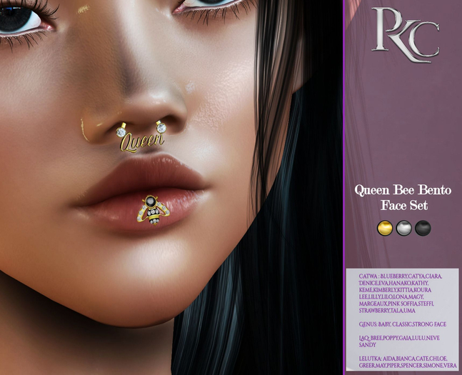 *PKC* Queen Bee Bento Face Piercing Set