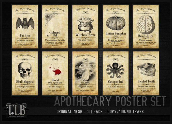 !TLB - Apothecary Poster Set