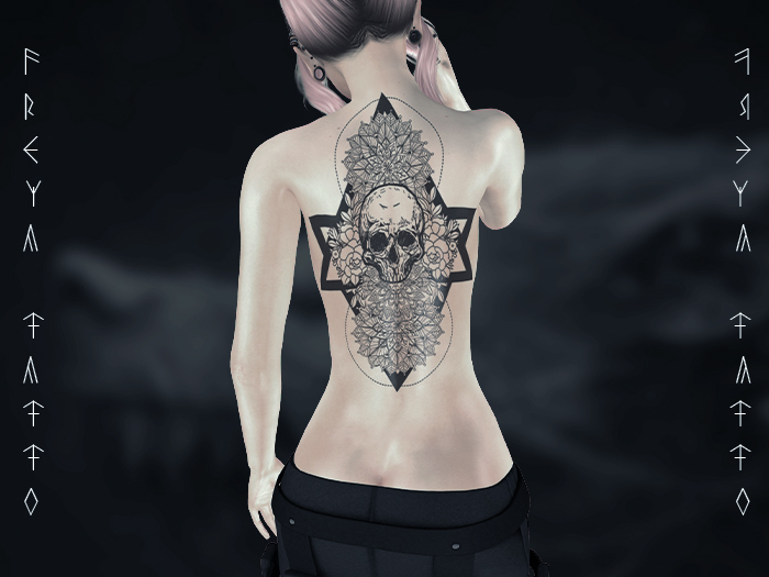 Freya Tattoo BOM - Skull Back