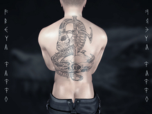 Freya Tattoo BOM - Snake and skull Back Men