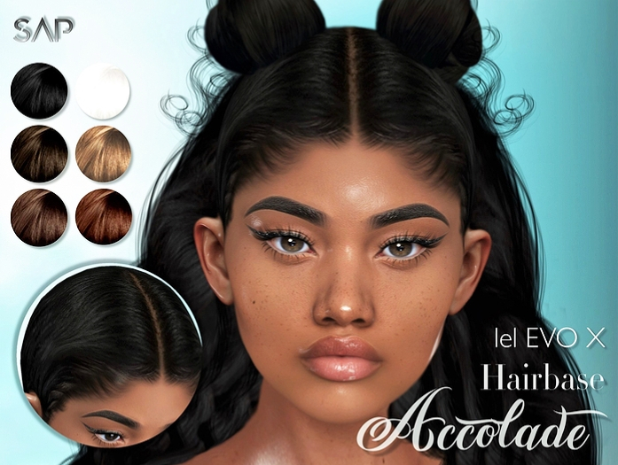 Sap ~ Accolade Hairbase Demo {Lelutka EvoX} BoM