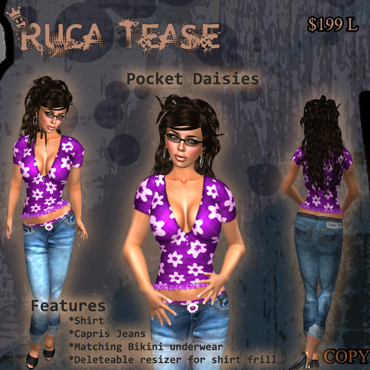 Pocket Daisy Capris Outfit by ruca tease