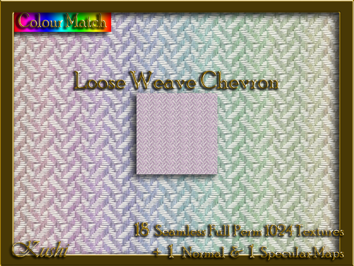 Loose Weave Chevron Seamless Texture Set
