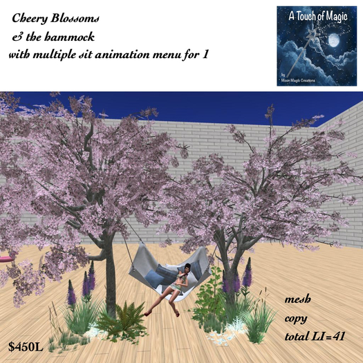 Beautiful cherry blossums with hammock Box