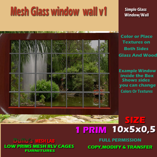 Mesh Glass window  wall v1-FULL PERMISSION-