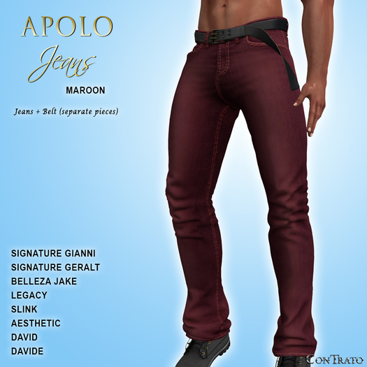 [ConTrato] Apolo Jeans Maroon
