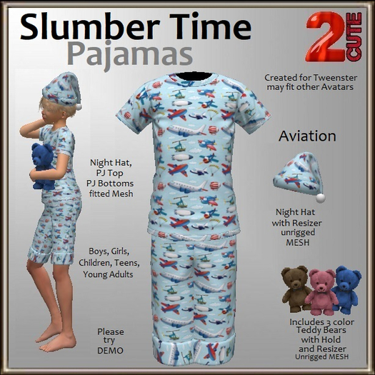 Slumber Time Pajamas [2cute] Aviation