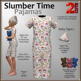 Slumber Time Pajamas [2cute] Baby Tigers