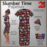 Slumber Time Pajamas [2cute] Elephants