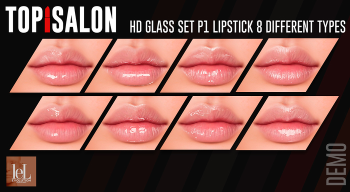 TOP1SALON - HD GLASS SET LIPSTICKS (Lelutka Evolution) DEMO