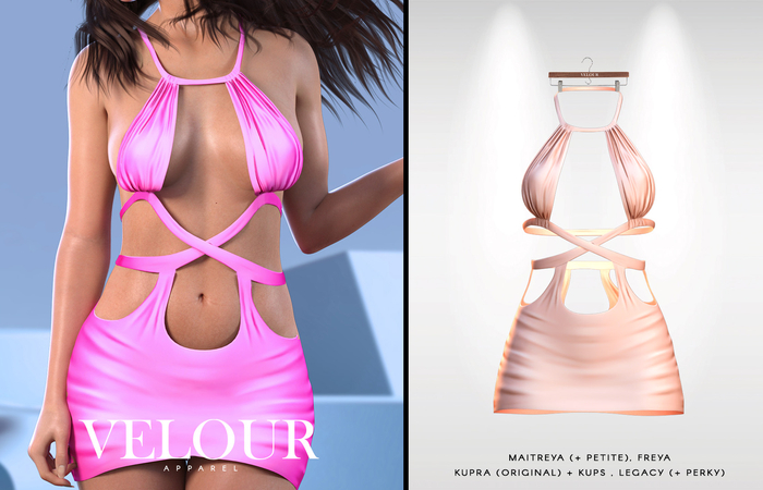 VELOUR: "Jelena" Dress (Nude)