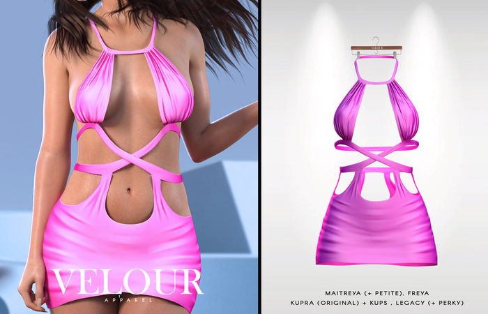 VELOUR: "Jelena" Dress (Purple)