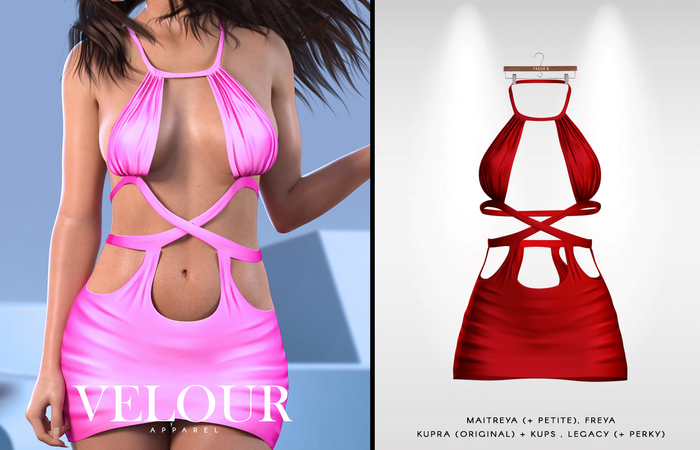 VELOUR: "Jelena" Dress (Red)