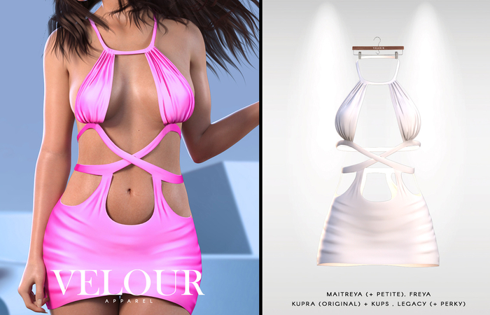 VELOUR: "Jelena" Dress (White)