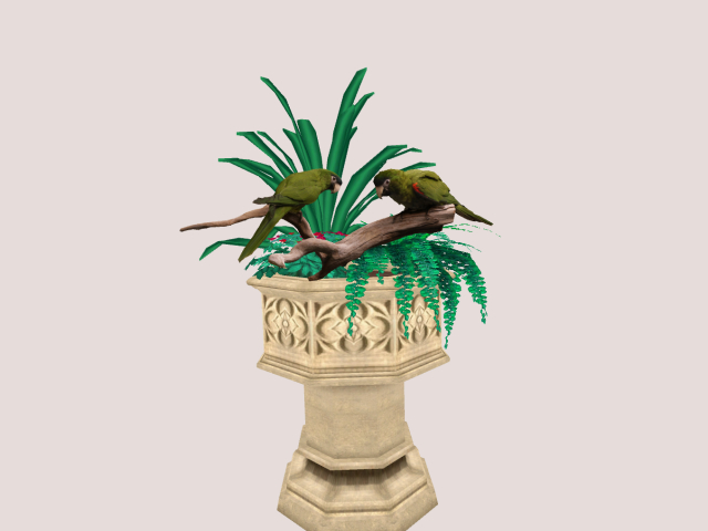 mesh plants with Parrots