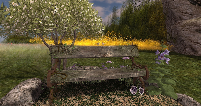 CJ Cozy Stone Bench + Garden Set