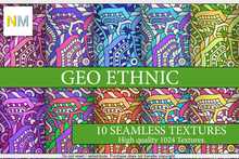 Geo Ethnic Patterns Kit 10 Seamless Textures NM 300 DPI
