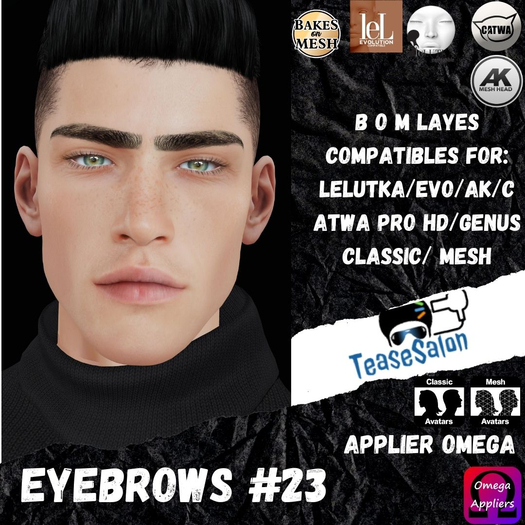 #TS# Eyebrows #23 BOM - Lel Evo/Catwa HD Pro/ Classic