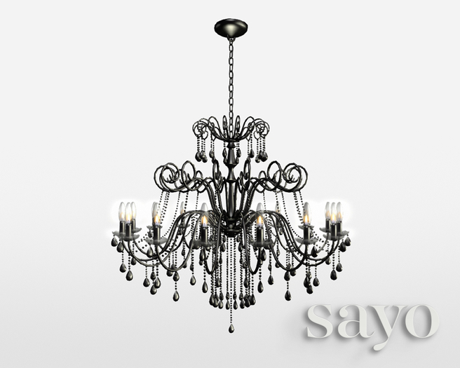 SAYO - Opulence Chandelier - Onyx
