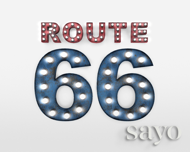 SAYO - Route 66 Metal Sign - Classic
