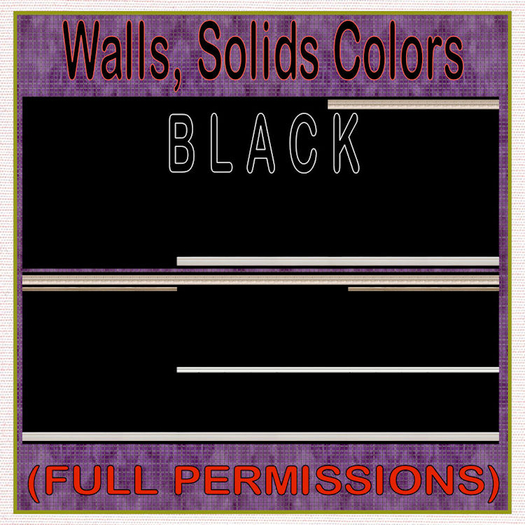 FP, Wall Interior Solids Black Wall Rails 0-5
