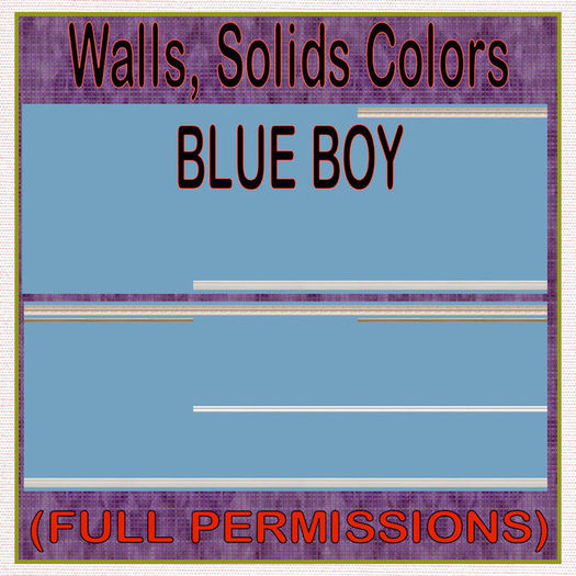 FP, Wall Interior Solids Blue Boy Wall Rails 0-5