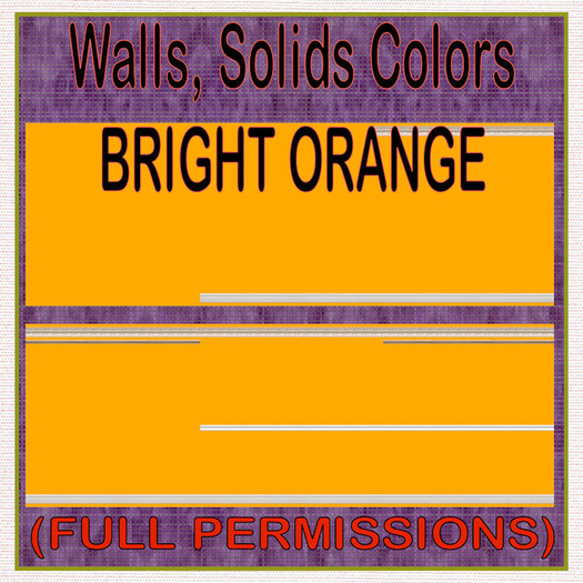 FP, Wall Interior Solids Bright Orange Wall Rails 0-5