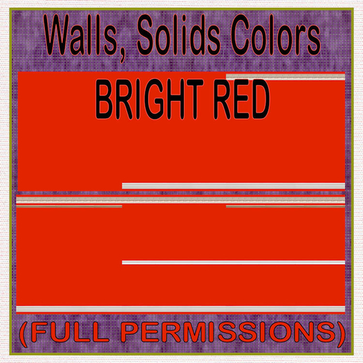 FP, Wall Interior Solids Bright Red Wall Rails 0-5