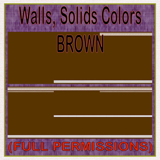 FP, Wall Interior Solids Brown Wall Rails 0-5