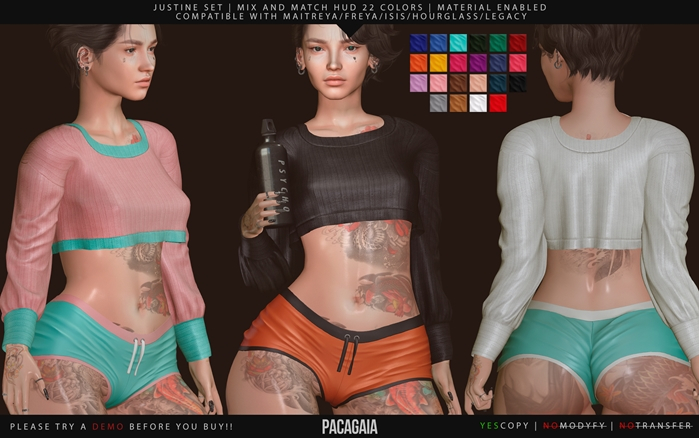 Pacagaia - Justine SET - (DEMO) HUD // Wear me