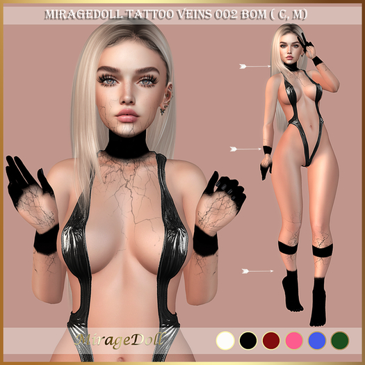 MirageDoll Tattoo veins 002 BOM ( c, m)
