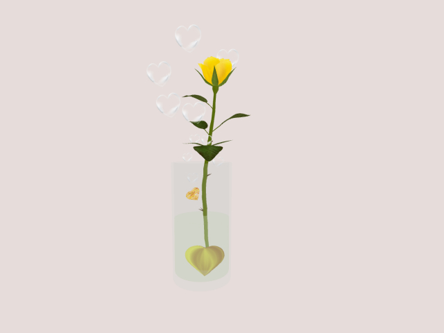 Yellow Rose With Poofer 